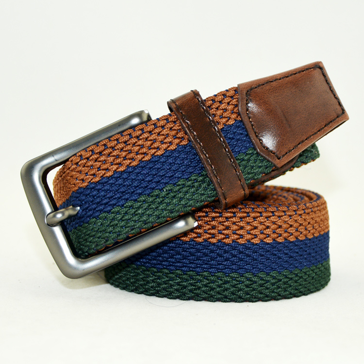 2br16 New Design Polyester Material Double Layer Belt for Gentlemen